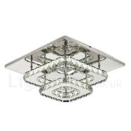 Dimbare Moderne Firkantede Krystalltaklamper Med Fjernkontroll