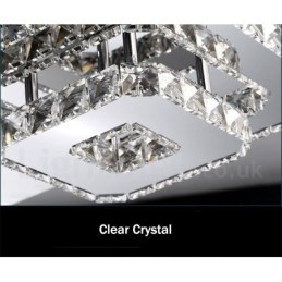 Dimbare Moderne Firkantede Krystalltaklamper Med Fjernkontroll