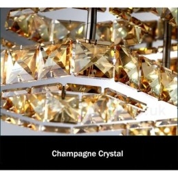 Dimbare Moderne Firkantede Krystalltaklamper Med Fjernkontroll