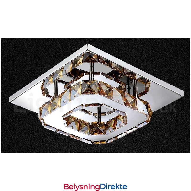 Dimbare Moderne Firkantede Krystalltaklamper Med Fjernkontroll