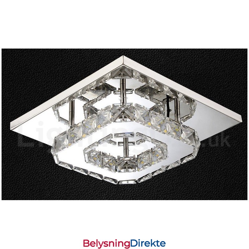 Dimbare Moderne Firkantede Krystalltaklamper Med Fjernkontroll