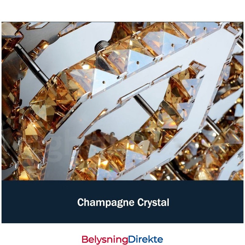 Dimbare Moderne Firkantede Krystalltaklamper Med Fjernkontroll