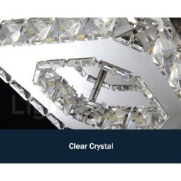 Dimbare Moderne Firkantede Krystalltaklamper Med Fjernkontroll