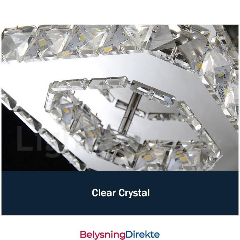 Dimbare Moderne Firkantede Krystalltaklamper Med Fjernkontroll