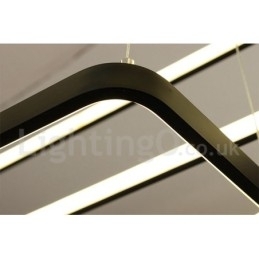 Dimbar Pendellampe Med Fjernkontroll, Moderne Design, Tre Rektangler