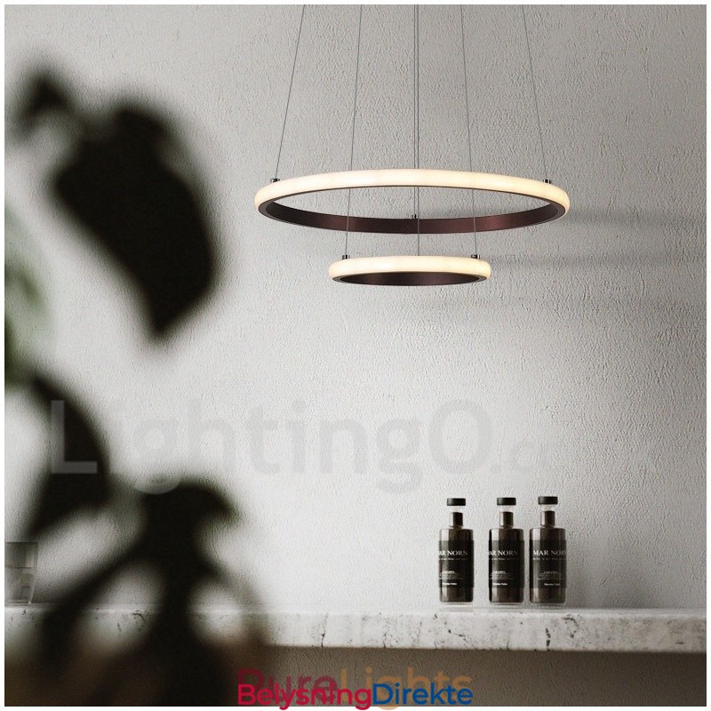 Dimmbar Pendellampe Outside The Circles Light Med Fjernkontroll, Moderne Designringer