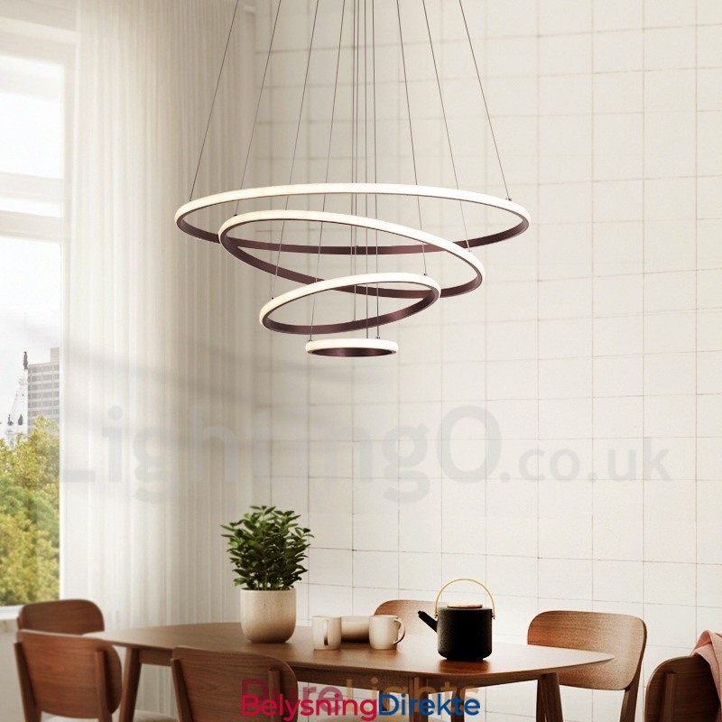 Dimmbar Pendellampe Outside The Circles Light Med Fjernkontroll, Moderne Designringer