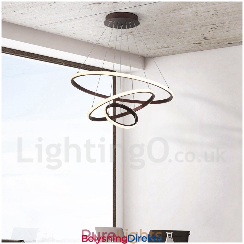 Dimmbar Pendellampe Outside The Circles Light Med Fjernkontroll, Moderne Designringer