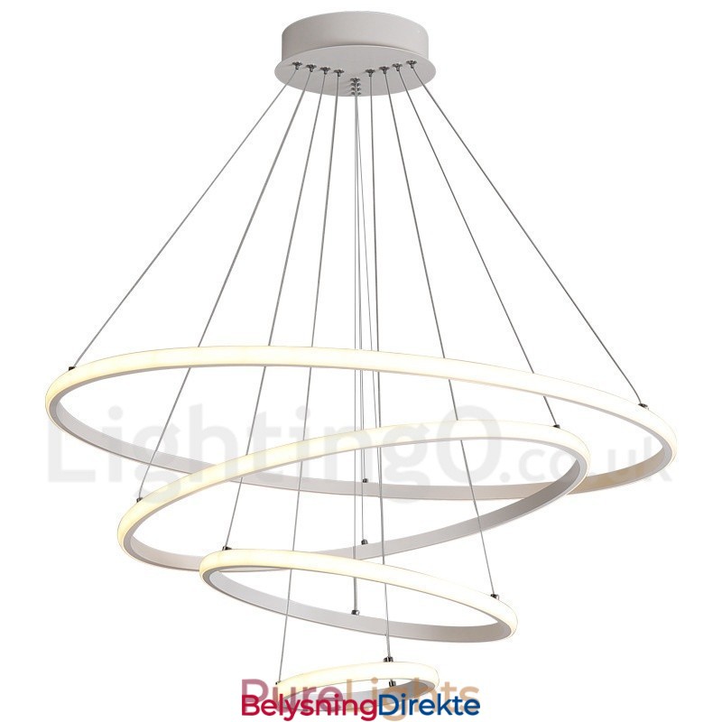 Dimmbar Pendellampe Outside The Circles Light Med Fjernkontroll, Moderne Designringer