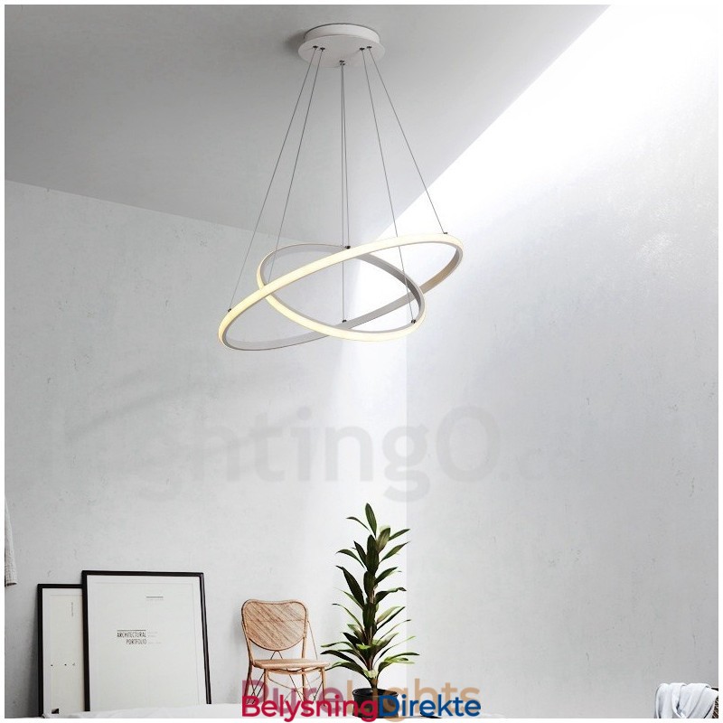 Dimmbar Pendellampe Outside The Circles Light Med Fjernkontroll, Moderne Designringer