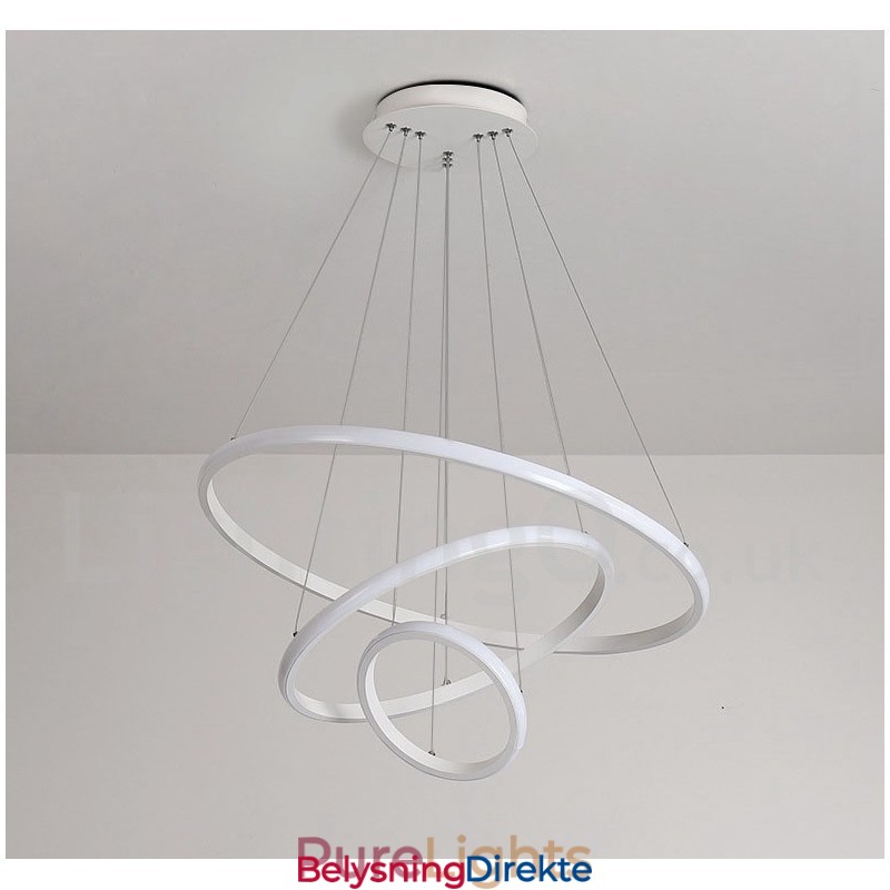 Dimmbar Pendellampe Outside The Circles Light Med Fjernkontroll, Moderne Designringer