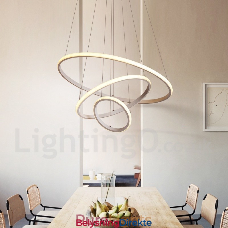 Dimmbar Pendellampe Outside The Circles Light Med Fjernkontroll, Moderne Designringer