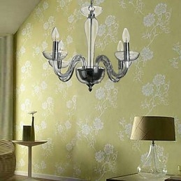 Krystallanhengslampe Med 4 Lys I Stearinlyspære