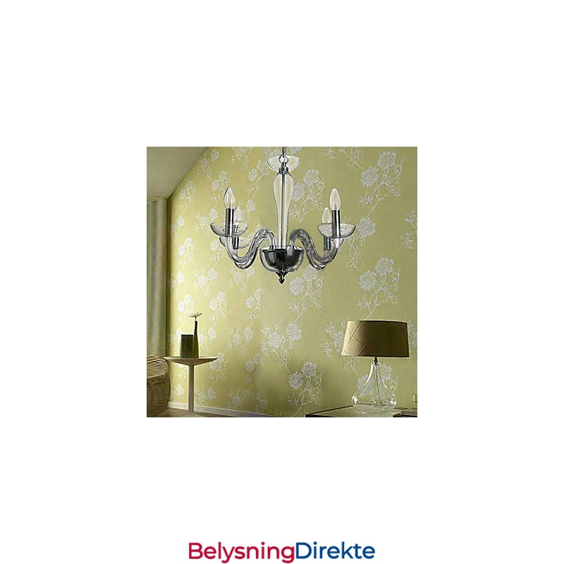 Krystallanhengslampe Med 4 Lys I Stearinlyspære