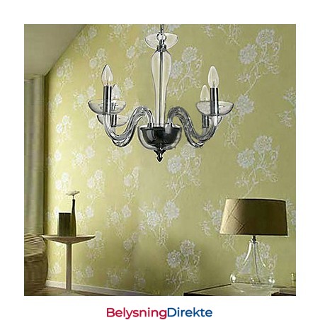 Krystallanhengslampe Med 4 Lys I Stearinlyspære