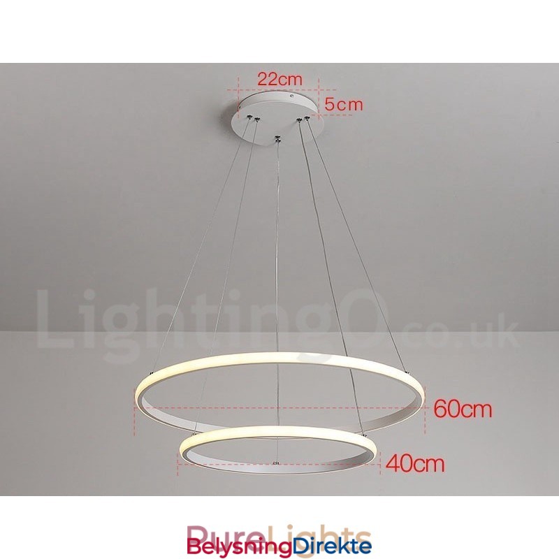 Dimmbar Pendellampe Outside The Circles Light Med Fjernkontroll, Moderne Designringer