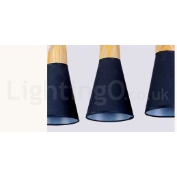 Moderne Tre Pendellampe Med 1 Lyskilde Og 3 Lyskilder Og Stoffskjerm