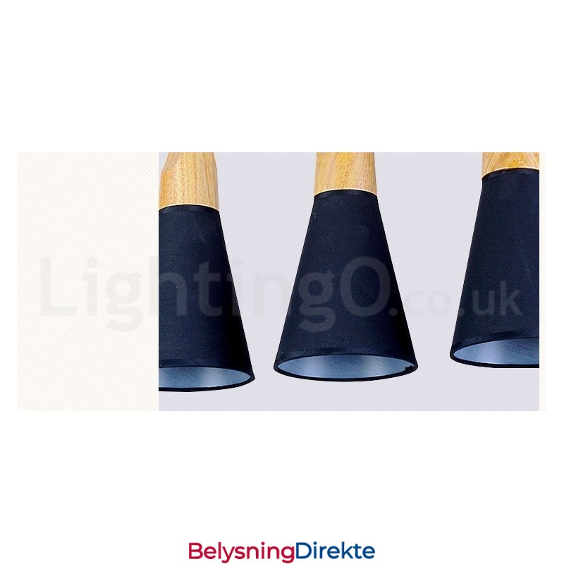 Moderne Tre Pendellampe Med 1 Lyskilde Og 3 Lyskilder Og Stoffskjerm