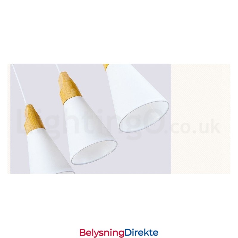 Moderne Tre Pendellampe Med 1 Lyskilde Og 3 Lyskilder Og Stoffskjerm