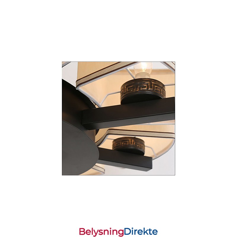 Kinesisk Stil Lysekrone Jern Kobber Imitasjonsluftlamper