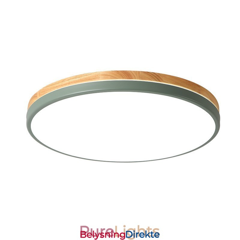 Dimbar Ultratynn Flerfarget Rund Tretaklampe Med Akrylskjerm Taklampe I Nordisk Stil