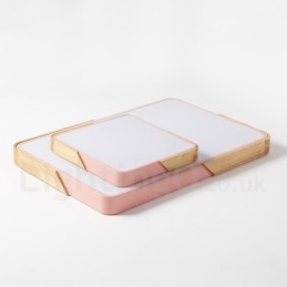 Dimbar Ultratynn Flerfarget Firkantet Tretaklampe Med Akrylskjerm Taklampe I Nordisk Stil