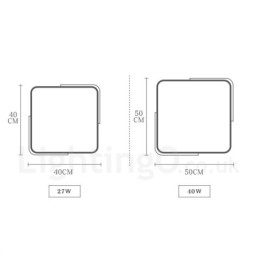 Dimbar Ultratynn Flerfarget Firkantet Tretaklampe Med Akrylskjerm Taklampe I Nordisk Stil