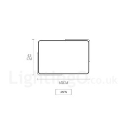 Dimbar Ultratynn Flerfarget Rektangulær Taklampe I Tre Med Akrylskjerm I Nordisk Stil