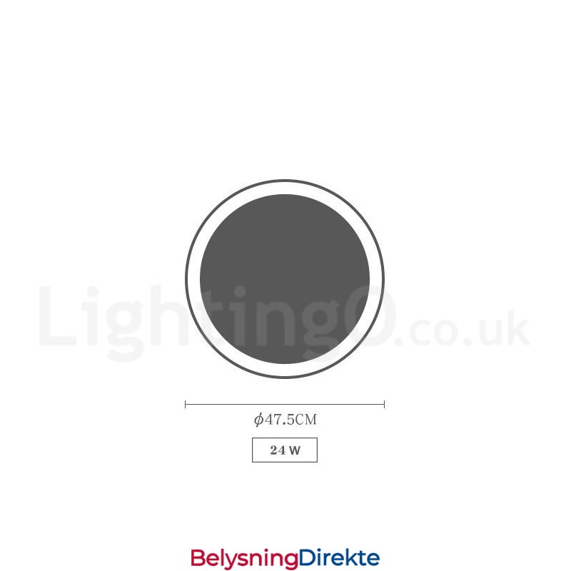 Dimmbar Flerfarget Sirkulær Taklampe I Tre Med Akrylskjerm I Nordisk Stil