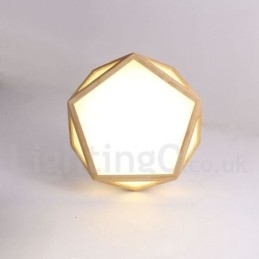 Dimmbar Taklampe I Tre I Flere Stiler Med Akrylskjerm I Nordisk Stil