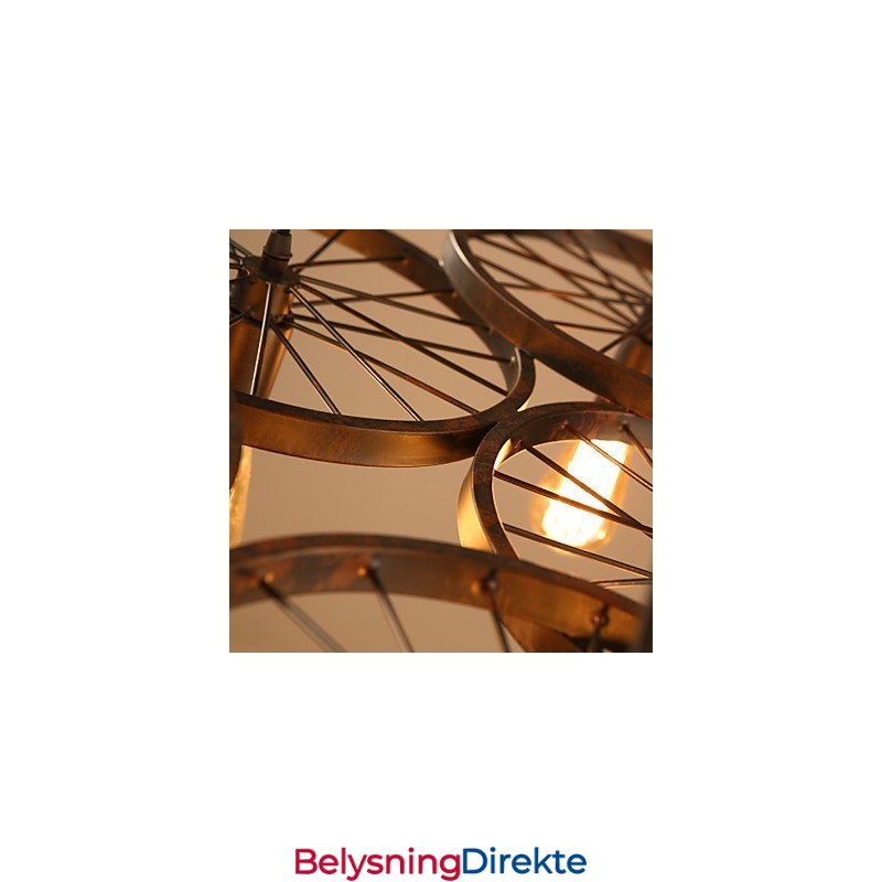 Industriell Smijernslysekrone I Loftstil, Kafé- Og Hjullysekrone