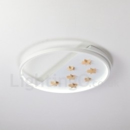 Dimmbar Hvite Stjerner Rund Tre Taklampe Ultratynn Taklampe Kan Også Brukes Som Vegglampe