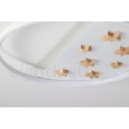 Dimmbar Hvite Stjerner Rund Tre Taklampe Ultratynn Taklampe Kan Også Brukes Som Vegglampe