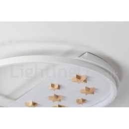 Dimmbar Hvite Stjerner Rund Tre Taklampe Ultratynn Taklampe Kan Også Brukes Som Vegglampe