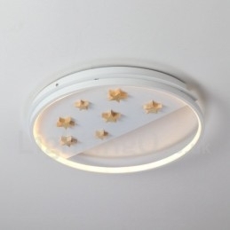 Dimmbar Hvite Stjerner Rund Tre Taklampe Ultratynn Taklampe Kan Også Brukes Som Vegglampe