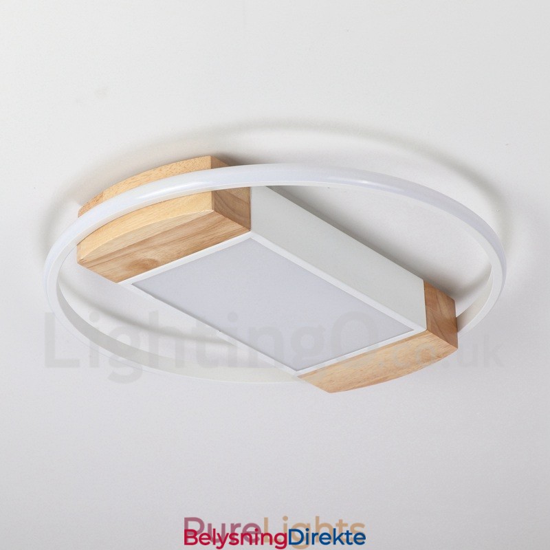 Dimbar Hvit Rund Tretaklampe Ultratynn Taklampe Kan Også Brukes Som Vegglampe