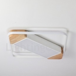 Dimbar Hvit Firkantet Tretaklampe Ultratynn Taklampe Kan Også Brukes Som Vegglampe