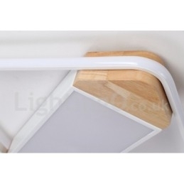 Dimbar Hvit Firkantet Tretaklampe Ultratynn Taklampe Kan Også Brukes Som Vegglampe