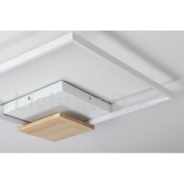 Dimbar Hvit Firkantet Tretaklampe Ultratynn Taklampe Kan Også Brukes Som Vegglampe