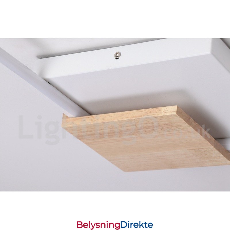 Dimbar Hvit Firkantet Tretaklampe Ultratynn Taklampe Kan Også Brukes Som Vegglampe