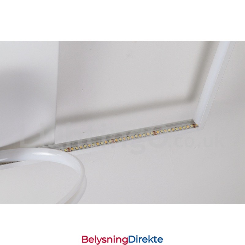 Dimbar Hvit Firkantet Tretaklampe Ultratynn Taklampe Kan Også Brukes Som Vegglampe