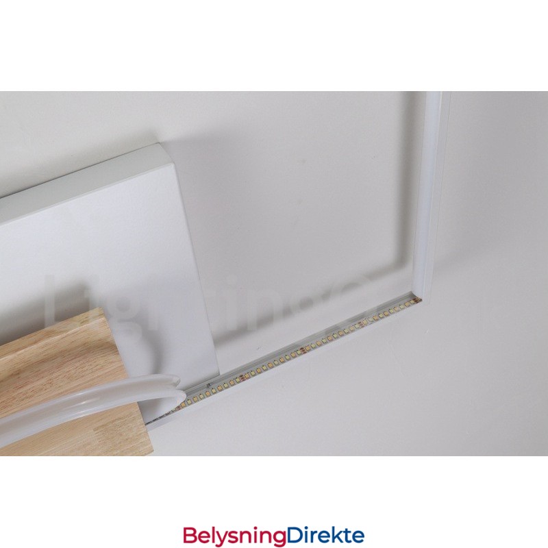 Dimbar Hvit Firkantet Tretaklampe Ultratynn Taklampe Kan Også Brukes Som Vegglampe