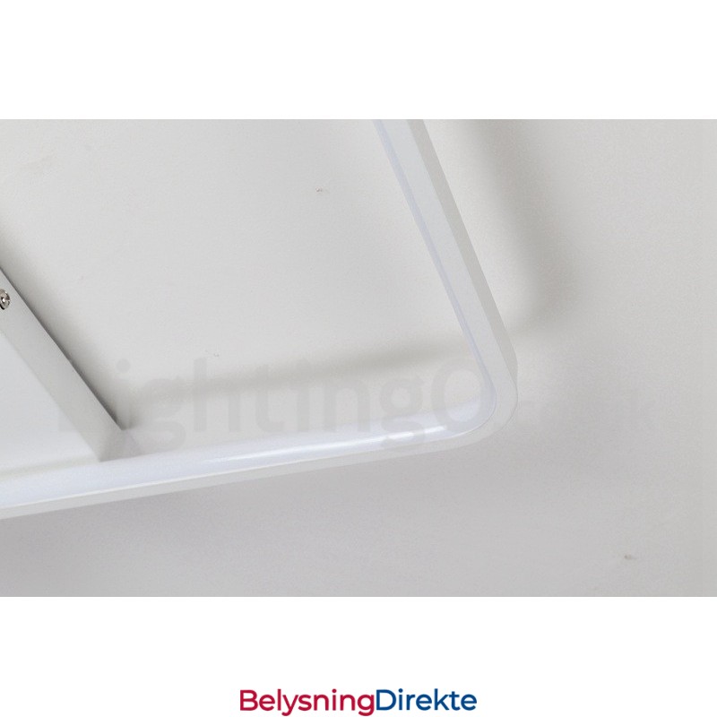 Dimbar Hvit Firkantet Tretaklampe Ultratynn Taklampe Kan Også Brukes Som Vegglampe