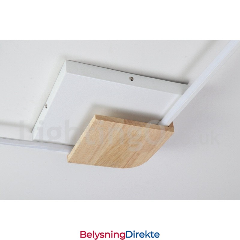 Dimbar Hvit Firkantet Tretaklampe Ultratynn Taklampe Kan Også Brukes Som Vegglampe