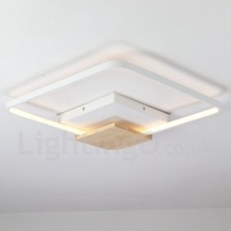 Dimbar Hvit Firkantet Tretaklampe Ultratynn Taklampe Kan Også Brukes Som Vegglampe