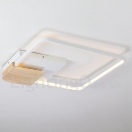 Dimbar Hvit Firkantet Tretaklampe Ultratynn Taklampe Kan Også Brukes Som Vegglampe