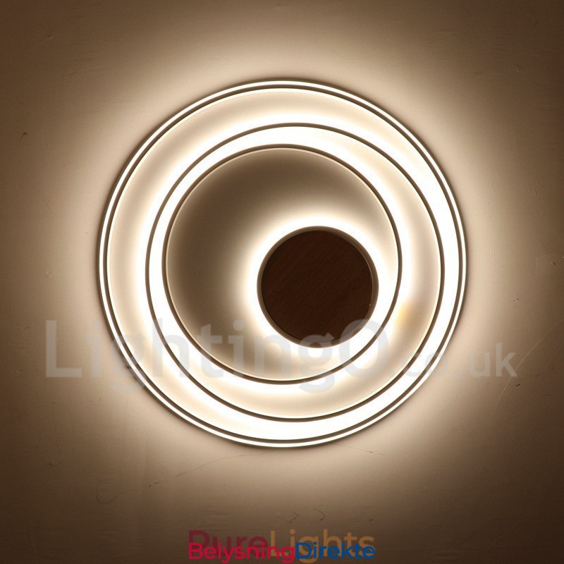 Dimmbar Hvit Ringtaklampe I Tre Ultratynn Taklampe Kan Også Brukes Som Vegglampe