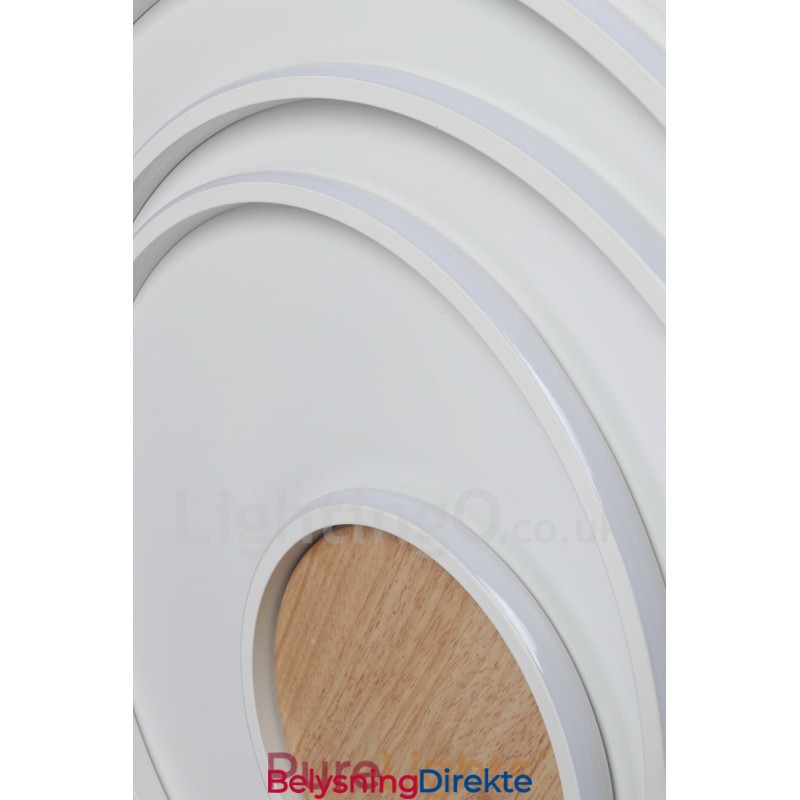 Dimmbar Hvit Ringtaklampe I Tre Ultratynn Taklampe Kan Også Brukes Som Vegglampe