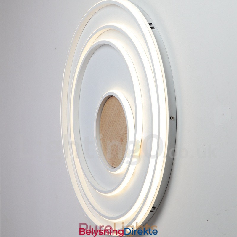 Dimmbar Hvit Ringtaklampe I Tre Ultratynn Taklampe Kan Også Brukes Som Vegglampe