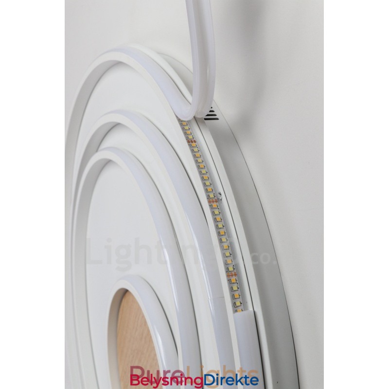 Dimmbar Hvit Ringtaklampe I Tre Ultratynn Taklampe Kan Også Brukes Som Vegglampe